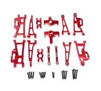 RC Brazo Oscilante para MJX para Hyper Go 14209 14210 H14BM 1/14 Brazos Suspensión Delantera Enlace Bloque Dirección Bujes Traseros RC Reparación Coches Modificar Piezas(Red)