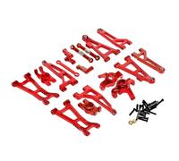 RC Brazo Oscilante para MJX para Hyper Go 16207 16208 16209 16210 H16 1/16 Brazos Inferiores Delanteros Metal Brazo Oscilante Kit Bloque Dirección Piezas Reparación Automóviles RC(Red)