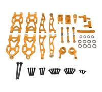 RC Brazo Oscilante para SCY 16101 16102 16103 16104 16106 16201 1/16 Aluminio Mejorado Kit Brazo Oscilante con Rodamiento Piezas Modificadas Reparación Coche RC(Gold)