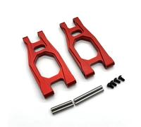 RC Brazo Oscilante para Tamiya Denetsu para Fighter para Nxgen DT04 58741 DT03 58587 58628 1/10 Parte Superior Delantera Metal Componente Brazo Oscilante Piezas Coche RC(Red)