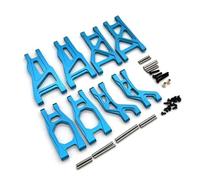 RC Brazo Oscilante para Tamiya Denko para Fighter para Nxgen DT04 58741 DT03 58587 58628 1/10 Parte Delantera Metal Trasera Arriba Abajo Brazos Oscilantes Piezas De Coche RC(Blue)