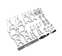 RC Brazo Oscilante para Tamiya Electric para Hornet Wasp para EVO 58742 DT02 DT03 1/10 Actualización Metal para Kit Brazo Oscilante 8Piezas Pieza Modificada Reparación Coche RC(Silver)