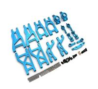 RC Brazo Oscilante para Tamiya Electric para Hornet Wasp para EVO 58742 DT02 DT03 1/10 Aluminio Kit Brazo Oscilante 8Piezas RC Reparación Coches Modificar Parte(Blue)