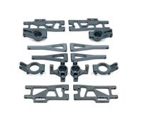 RC Brazo Oscilante para WLtoys 104009 1/10 12401 12402-A 12403 12404 12409 1/12 Metal C Asiento Taza Dirección Brazo Oscilante Juego 7 Piezas Piezas Coche RC(Gray)