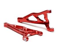 RC Brazo Oscilante Pour Traxxas Pour E-Revo 2.0 Pour VXL 86086-4 1/10 Alliage D'aluminium Bras Suspension Supérieurs Avant Gauche Et Droit 8631 8632 Voiture RC Pièces Détachées(Red)