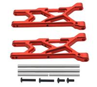 Rc Brazo SuspensióN Para Arrma 3s Para Mega550 Para Vorteks 1/10 Aleación Aluminio 2Uds Suspensión Delantera Inferior Brazo A RC Modelo Reparación Automóviles Modificar Piezas(Red)