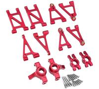 Rc Brazo SuspensióN Para MJX Para Hyper Go 14303 14302 14301 1/14 Conjunto Dirección Tirador Delantero Trasero Superior Inferior Kit Brazo Oscilante RC Piezas Coche(Red,Set 1)