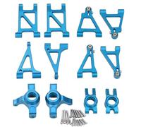 Rc Brazo SuspensióN Para MJX Para Hyper Go 14303 14302 14301 1/14 Conjunto Dirección Tirador Delantero Trasero Superior Inferior Kit Brazo Oscilante RC Piezas Coche(Blue,Set 1)