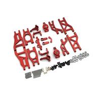 Rc Brazo SuspensióN Para Tamiya Para Fighter Para Nxgen DT04 58741 Eléctrico 1/10 Actualización Metal Kit Brazo Oscilante Control Remoto Reparación Automóviles Modificar Piezas(Red)