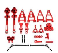Rc Brazos Oscilantes Para Tamiya 58719 Para BBX BB01 Brazos Suspensión Metal Kit Bloques Dirección RC Para Buggy Accesorios Repuesto Modificación Coche(Red)