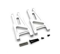Rc Brazos Oscilantes Para Tamiya Denetsu Para Fighter Para Nxgen DT04 58741 DT03 58587 58628 1/10 Brazo Control Inferior Delantero Aluminio Piezas Reparación Automóviles RC(Silver)