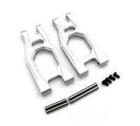 Rc Brazos Oscilantes Para Tamiya Denetsu Para Fighter Para Nxgen DT04 58741 DT03 58587 58628 1/10 Parte Superior Delantera Brazo Oscilante RC Reparación Coches Modificar Piezas(Silver)