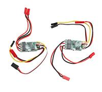 RC Brushed ESC, 2pcs 6V-14V Two Way Bidireccional Brushed ESC 2S-3S Lipo RC Controlador de Velocidad del Motor Cepillado para RC Model Car Boat Tank 130 180