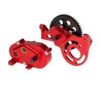RC Caja Cambios Compatible con Comp para Builds para Cheater para Rigs Caja De Transferencia Soporte De Motor Delantero con Engranaje Recto Delrin 1/10 RC Crawler Car(Red)