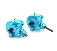 RC Caja Cambios Compatible con HSP 94123 94103 94107 94111 1/10 RC Coche Caja De Cambios Delantera Y Trasera De Metal Conjunto con Engranaje Diferencial(Blue)