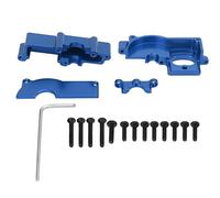 RC Car Gearbox Housing and Motor Mount Set, Aluminum Alloy Upgrade Parts for Latrax Teton 1/18 Remote Control Car, Lightweight Durable Metal Replacement with Screws and Hex Wrench (Azul)