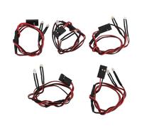 RC CAR Light 5pcs Kit de cuentas de LED de champiñones de alto brillo SCX24 AXI00001 C10 1/24 1/18 Castador aplicable para conducir nocturno