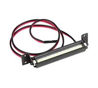 RC Car Light LED Luces de Techo, Mini 12 LED Light Bar Lámpara de Techo Apto para Scx10 1/10 4WD Crawler（Negro） Accesorios para modelos de coches
