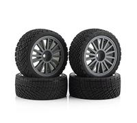 RC Car Repuestos Kit para Tamiya Ford TT01 Form TT02 XV 01 Neumáticos De Deriva RC Y Ruedas Plástico 12 Mm Diámetro Exterior Hexagonal 67 para Carretera(Gray)