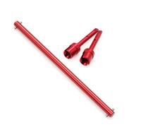 RC Car Repuestos Kit para Tamiya para TT-02 para TT-02B 1/10 RC Mejora De Coche Piezas Metal Eje Transmisión Central Y Conjunto Juntas Hélice Repuesto(Red)