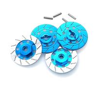 RC Car Repuestos Kit para Tamiya para TT01 para TT02 94123 para Sakura D4 1/10 RC En Carretera para Coche Carreras Adaptador para Cubo Hexagonal Rueda De Metal 12 Mm Disco Freno(Blue)