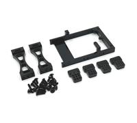 RC Car Servo Supractor de Soporte C14 C24 B14 B24 MN MN99S Piezas de actualización de la Torre de Choque de Huelga Cruzada MN99S Compatible con Varios Modelos de 1 a Escala de 10(Black)