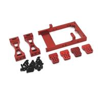 RC Car Servo Supractor de Soporte C14 C24 B14 B24 MN MN99S Piezas de actualización de la Torre de Choque de Huelga Cruzada MN99S Compatible con Varios Modelos de 1 a Escala de 10(Red)