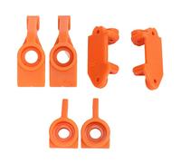 RC Car Steering Cup & Rear Axle Cup Set | High - Strength Plastic for Rustler/Stampede/Slash 2WD 1/10 Versions | Robust C Hub Carrier Replacement Parts | Fits 80372 80712 (Orange)