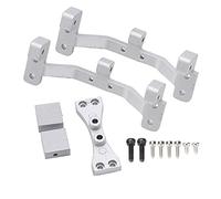 RC Car Tie Rod Seat & Steering Gear Bracket | Aluminum Alloy Upgrade for MN 1/12 99S D91 D90 | Performance Mod Kit for Off - Road/Crawler RC Cars | CNC Accurate Machined (Silver)