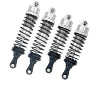 RC Coche Amortiguadores Compatible con Rustle para Slash 4X4 para VXL 2WD para Hoss para Stampede Amortiguador Delantero Y Trasero De Metal 1/10 Piezas De Actualización De Coche RC(Silver)