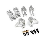 RC Coche Dirección Copa Para Vkar 1/10 Copa De Dirección De Metal Trasera Transpose C Para Juego De Asiento RC 4WD Control Remoto Piezas Y Accesorios De Coche Actualización Reemplazo Y Uso(Silver)