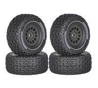RC Coche Goma Ruedas Compatible Con Arrma Para Mini Para MOJAVE Para GROM 1/14 RC Piezas De Mejora De Coche Accesorios Neumáticos De Goma De 65mm Neumáticos De Rueda Hexagonales De 12mm(Black)