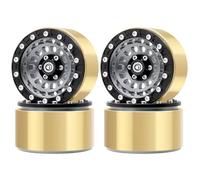 RC Coche Goma Ruedas Compatible Con Traxxas Para TRX4 Para Axial Para SCX10 1/10 Coche Trepador De Control Remoto Piezas De Mejora Accesorios 1,9 "Beadlock Rueda Llanta Para Cubo De Rueda(Black)