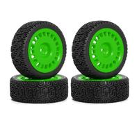 RC Coche Goma Ruedas Para Tamiya XV01 XV02 Para TT01 Para TT02 PTG-2 1/10 4 Ruedas De Goma De 68 Mm Para Radiocontrol Piezas De Mejora Para Coches De Carreras Para Rally(Green)