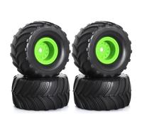RC Coche Goma Ruedas Para TRX4M Para FMS Para FCX24 Para Axial Para SCX24 AX24 1/18 1/24 Juego De 4 Llantas De 52 Mm Y 1 Pulgada Para Monster Truck Piezas De Mejora Para Coche RC Crawler(Green)