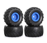 RC Coche Goma Ruedas Para TRX4M Para FMS Para FCX24 Para Axial Para SCX24 AX24 1/18 1/24 Juego De 4 Llantas De 52 Mm Y 1 Pulgada Para Monster Truck Piezas De Mejora Para Coche RC Crawler(Blue)