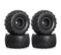 RC Coche Goma Ruedas Para TRX4M Para FMS Para FCX24 Para Axial Para SCX24 AX24 1/24 1/18 RC 4 Piezas 52 Mm Y 1,0 Pulgadas Juego De Llantas Para Monster Truck Piezas De Mejora Crawler RC(Black)