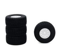 RC Coche NeumáTico Piezas Compatible con Arrma para Mojave para Grom 1/14 RC Actualización De Coche Piezas De Repuesto Accesorios Neumáticos De 65mm Ara550116 con Hexagonal De 12mm(Silver)