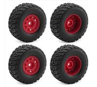 RC Coche NeumáTico Piezas Compatible con ARRMA para Mojave para GROM 1/14 RC Car Upgrade Parts Accesorios De Repuesto WOWFU - 4 Piezas Ruedas Llantas con Neumáticos(Red)
