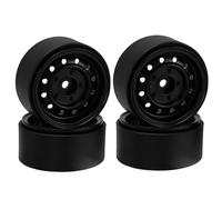 RC Coche NeumáTico Piezas Compatible con Axial para SCX10 para Traxxas para TRX4 1/10 Coche Trepador De Control Remoto Piezas Accesorios Metal 1,9 "Beadlock Rueda Llanta para Cubo De Rueda(Black)