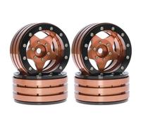 RC Coche NeumáTico Piezas Compatible con Axial para SCX10 para TRX4 para Redcat 1/10 Coche Trepador De Control Remoto Accesorios De Piezas 4 Uds 1,9 "Ruedas De Metal Beadlock Agujero Tornado(Gray)