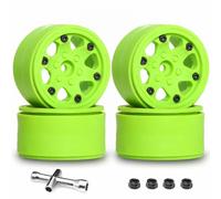 RC Coche NeumáTico Piezas Compatible con Axial para SCX10 UTB10 para TRX4 para TRX6 Gen7 Gen8 1/10 Coche Trepador De Control Remoto Piezas Accesorios 1,9 Ruedas Beadlock De Plástico(Green)