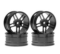 RC Coche NeumáTico Piezas Compatible con Tamiya para TT01 para TT02 XV01 TA06 A959 para HPI para KYOSHO para HSP 1/10 RC Piezas De Coche Accesorios Cubos De Rueda(Black)