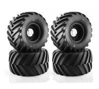Rc Coche NeumáTico Piezas Compatible Con Traxxas Para HIMOTO Para HSP Para HPI Para Tamiya Para Kyosho 1/10 Piezas Para Monster Truck RC 4 Neumáticos De 133 Mm, Rueda Grande, Hexágono De 12 Mm(A2)