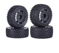 RC Coche NeumáTico Piezas Compatible con Wltoys 104001 para Tamiya para TT-02B DT-02 1/10 RC Car Off Road para Rally para Carreras Llantas Piezas 4 Piezas Neumáticos De 88 Mm Rueda Neumático(Black)