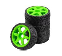 RC Coche NeumáTico Piezas para Arrma para KM C3 para Mustang CNE 1/7/8 17 Mm Repuestos Accesorios Bujes Y Neumáticos Coche RC Vehículos Todoterreno Y Orugas(Green)
