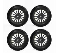 RC Coche NeumáTico Piezas para HPI RTR WR8 3.0 para Fiesta para Flux para Rally 1/8 4 Piezas Llantas Y Neumáticos De 2.2" Coches RC Accesorios Mejoras Reemplazos Reparaciones(Black)