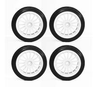 RC Coche NeumáTico Piezas para HPI RTR WR8 3.0 para Fiesta para Flux para Rally 1/8 4 Piezas Llantas Y Neumáticos De 2.2" Coches RC Accesorios Mejoras Reemplazos Reparaciones(White)