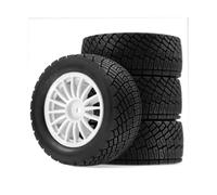 RC Coche NeumáTico Piezas para HSP 94177 para HPI WR8 para Flux para Rally 1/10 Juego 4 Llantas Goma 80 Mm para RC Todoterreno Accesorios Coches Reemplazo Actualizaciones(White)