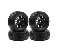 RC Coche NeumáTico Piezas para HSP 94177 para HPI WR8 para Flux para Rally 1/10 Juego 4 Llantas Goma 80 Mm para RC Todoterreno Accesorios Coches Reemplazo Actualizaciones(Black)